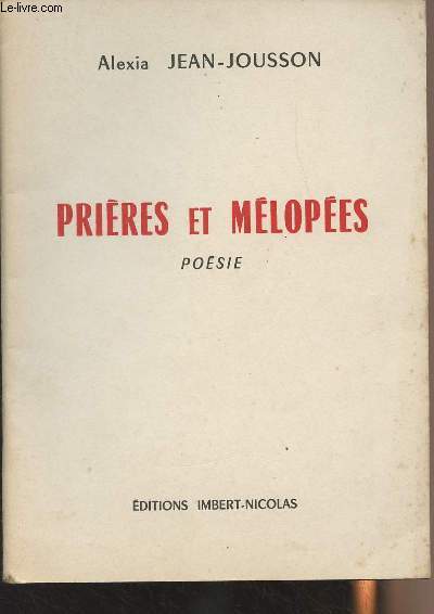 Prires et mlopes, posie