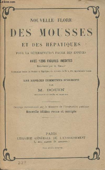 Nouvelle flore des mousses et des hpatiques pour la dtermination facile des espces