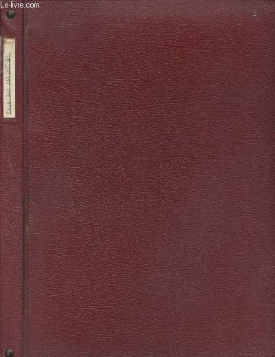 Classeur contenant 6 articles de magazine sur la faence: Faences rvolutionnaires par Claude Bonnet - Les faences anglaises par L. Morel - Les faences par Henri Curtil - Strasbourg la dynastie des Hannong par C. Bonnet - Cote des Moustiers..