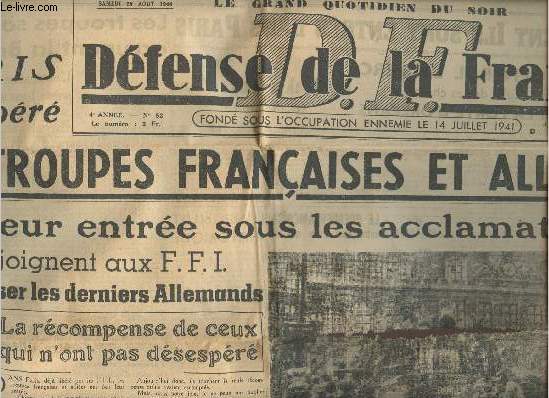 Dfense de la France - 4e anne n52 Samedi 26 aot 44 -