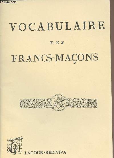 Vocabulaire des francs-maons- collection 