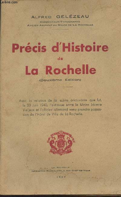 Prcis d'histoire de La Rochelle (2e dition)