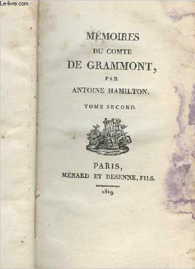 Mmoires du comte de Grammont - Tome second seul