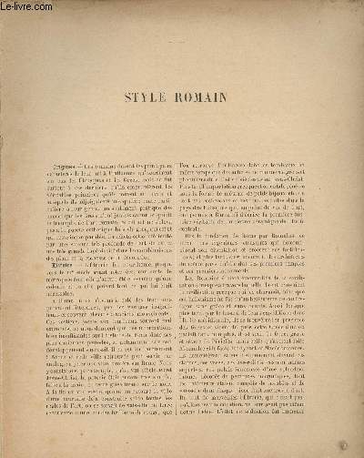 Les Styles Franais enseigns par l'exemple - Le Romain