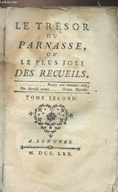 Le trsor du Parnasse, ou le plus joli des recueils - Tome second seul