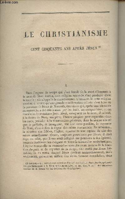 Le christianisme cent cinquante ans aprs Jsus - (1 article de la Revue des deux mondes, tome XLVIII, 1881)