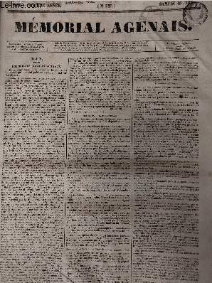 Mmorial Agenais, 6e anne - 1836, n787 - Samedi 18 juin : Agen - Loi sur les chemins viginaux - Revue des journaux - Nouvelles d'Espagne - Paris, 13 et 14 juin - Correspondance particulire du mmorial agenais, Paris, 13 juin 1836