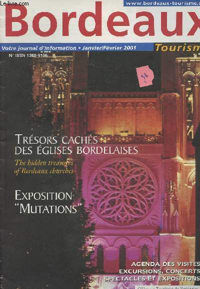 Bordeaux Tourisme n57 Janv. fvrier 2001 - Trsors cachs des glises bordelaises - Exposition 
