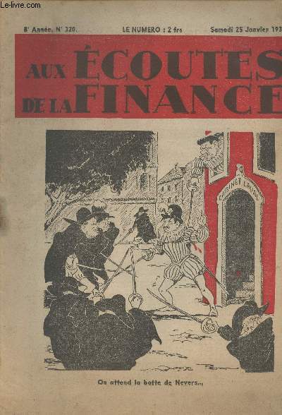 Aux coutes de la finance, 8 anne n320, Samedi 25 janvier 1936 :