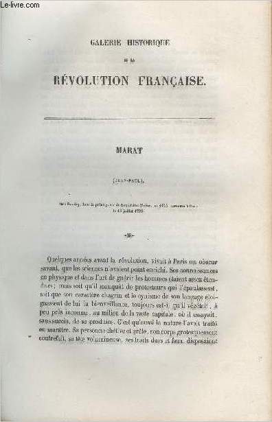 Marat (Jean-Paul) - Portrait provenant de la Galerie historique de la Rvolution Franaise (1787  1799) (Tome 2)