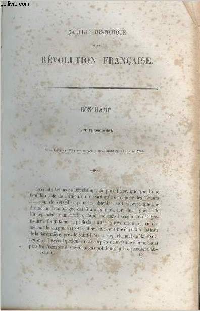 Bonchamp (Arthus, comte de) - Portrait provenant de la Galerie historique de la Rvolution Franaise (1787  1799) (Tome 2)