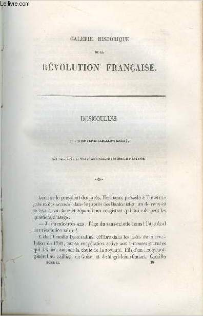 Desmoulins (Lucie-Simplice-Camille-Benoit) - Portrait provenant de la Galerie historique de la Rvolution Franaise (1787  1799) (Tome 2)