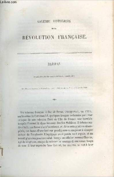 Barras (Paul-Franois-Jean-Nicolas, comte de) - Portrait provenant de la Galerie historique de la Rvolution Franaise (1787  1799) (Tome 3)