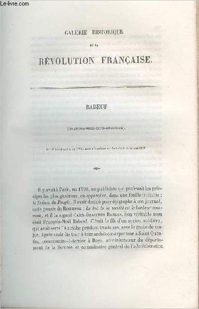 Babeuf (Franois-Nol-Caus-Gracchus) - Portrait provenant de la Galerie historique de la Rvolution Franaise (1787  1799) (Tome 3)