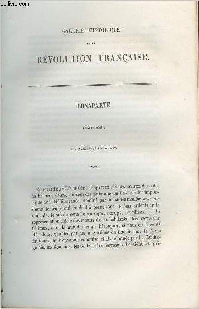 Bonaparte (Napolon) - Portrait provenant de la Galerie historique de la Rvolution Franaise (1787  1799) (Tome 3)