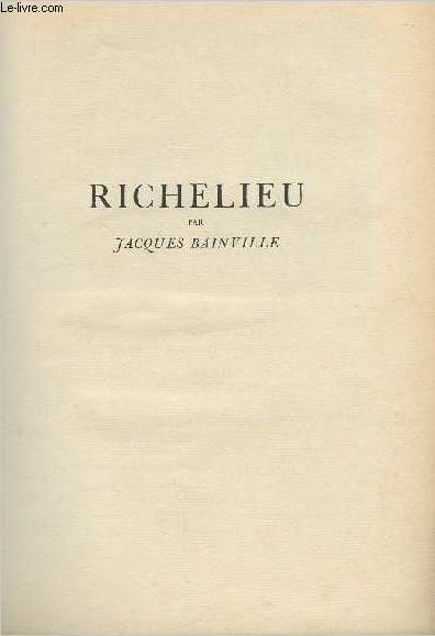 Richelieu - Provenant de la revue bi-mensuel Anniversaires