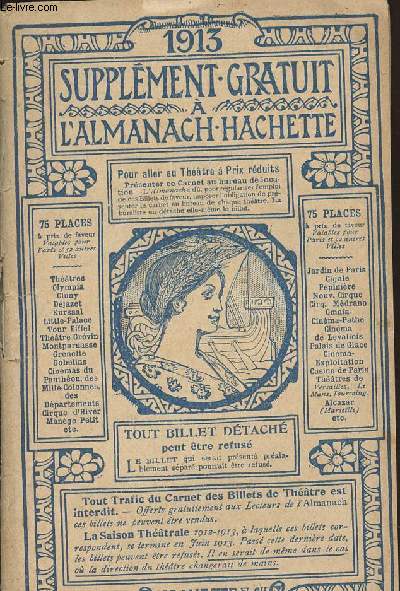 Supplment gratuit  l'Almanach Hachette - 1913