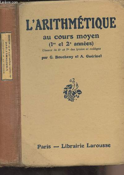 L'Arithmtique au cours moyen (1re et 2e annes) Classes de 8e et 7e des lyces et collges