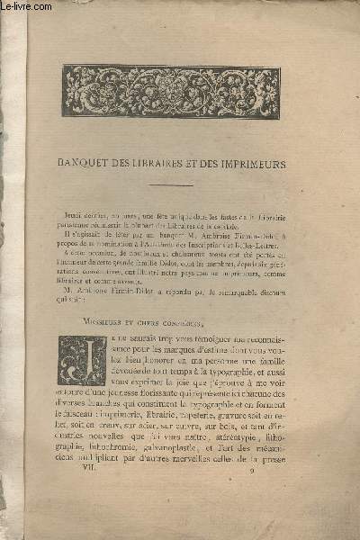 Le Bibliophile franaise, gazette illustre : Banquet des libraires et des imprimeurs - Etudes sur le XVe sicle, recherches sur la dance macabre - L'abb de Louvois (suite et fin)