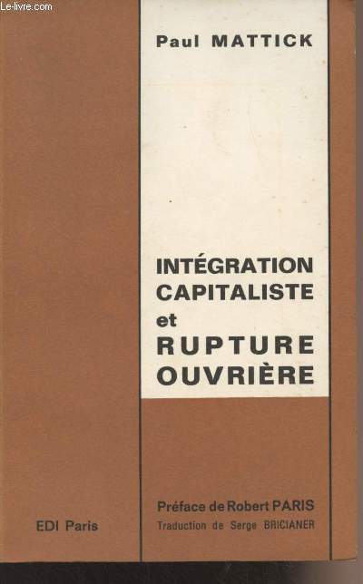 Intgration capitaliste et rupture ouvrire