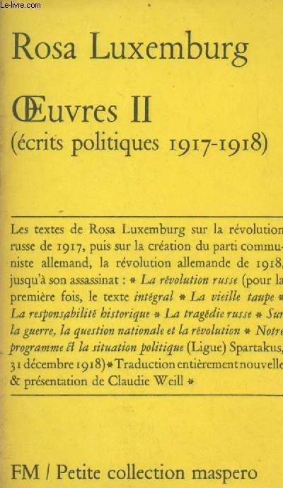 Oeuvres II (écrits politiques 1917-1918) - 