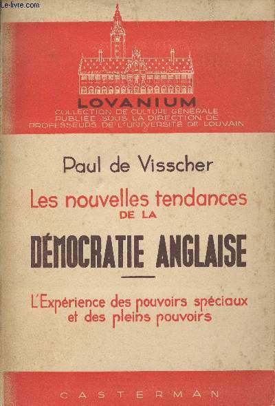 Les nouvelles tendances de la dmocratie anglaise - L'exprience des pouvoirs spciaux et des pleins pouvoirs