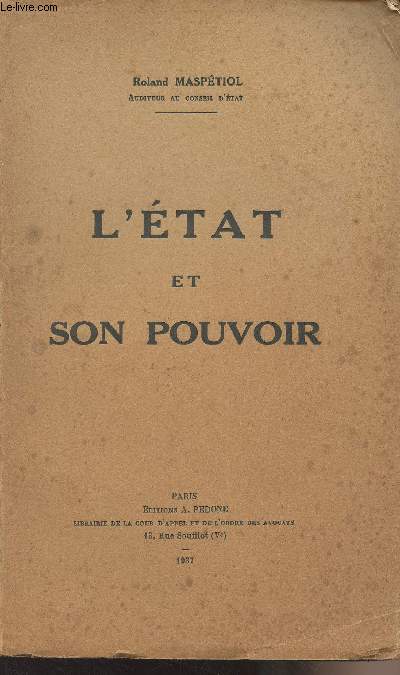 L'Etat et son pouvoir