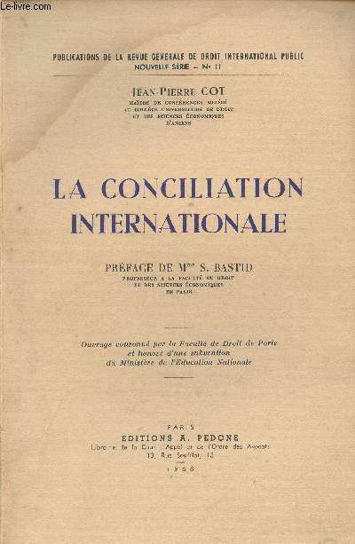 La conciliation internationale - 