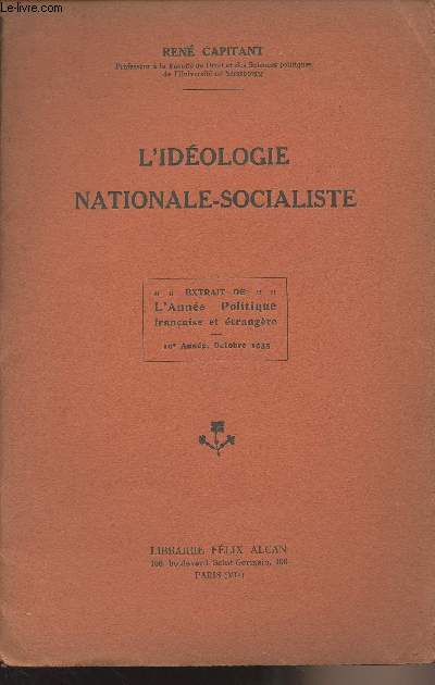 L'idologie nationale-socialiste - Extrait de l'Anne politique franaise et trangre, 10 anne octobre 1935
