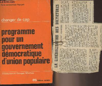 Changer de cap - Programme pour un gouvernement dmocratique d'union populaire