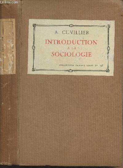 Introduction  la Sociologie - Collection Armand Colin n198
