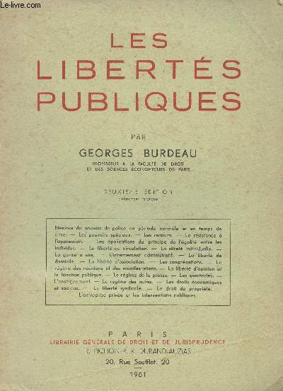 Les liberts publiques - 2e dition