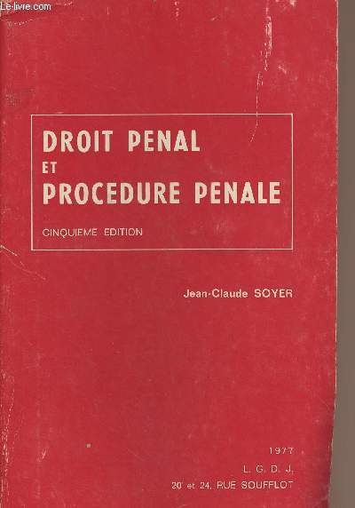 Droit pnal et procdure pnale - 5e dition