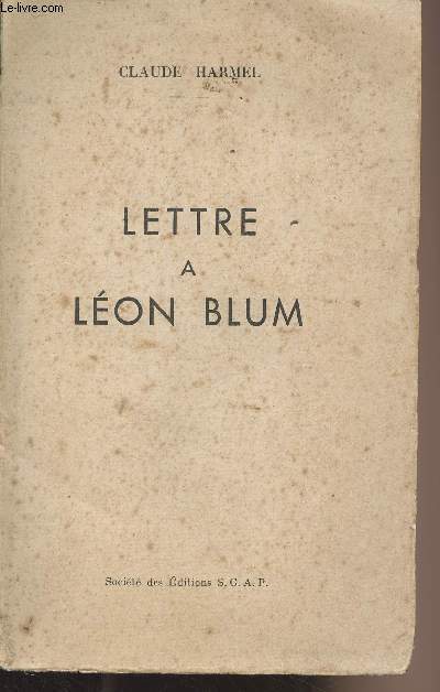 Lettre  Lon Blum