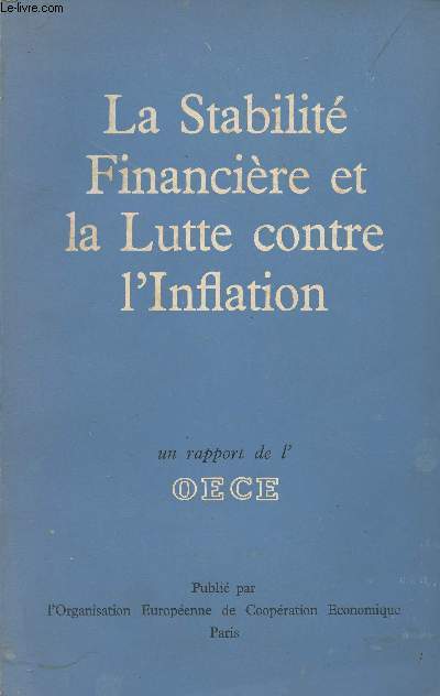 La Stabilit financire et la Lutte contre l'inflation - Un rapport de l'O.E.C.E.