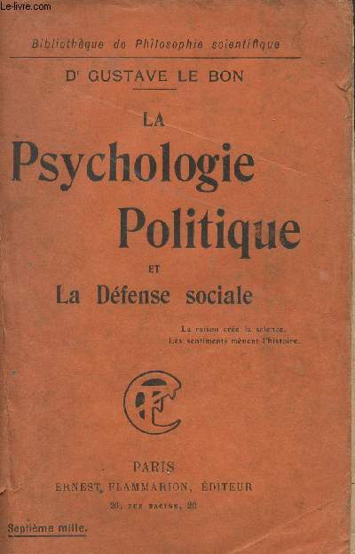 La psychologie politique et la dfense sociale - 
