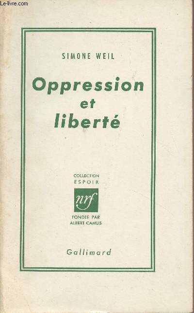 Oppression et libert - Collection 