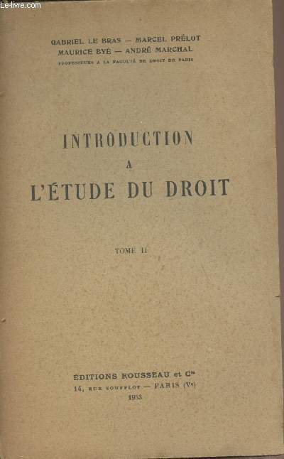 Introduction  l'tude du droit - Tome II