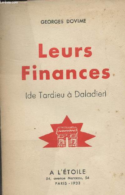 Leurs finances (de Tardieu  Daladier)