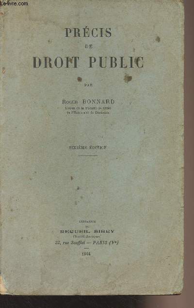 Prcis de droit public - 6e dition