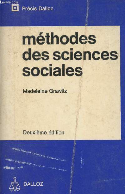 Mthodes des sciences sociales - 2e dition - Prcis Dalloz