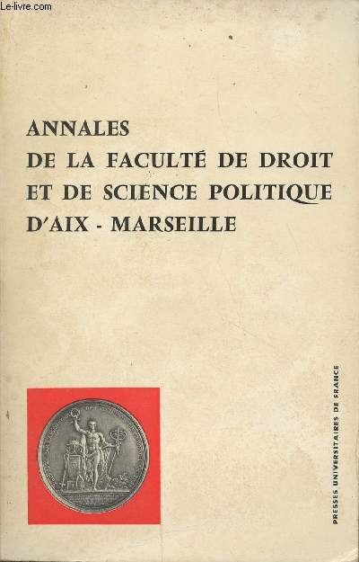 Annales de la facult de droit et de science politique d'Aix-Marseille - N58