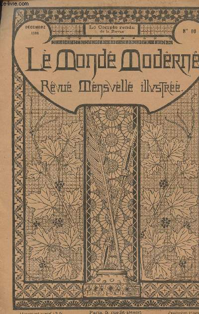 Le monde moderne, revue mensuelle illustre - N10 dcembre 1898