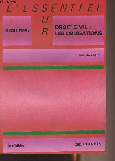 Droit civil : les obligations - 