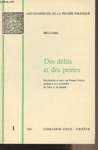 Des dlits et des peines - 