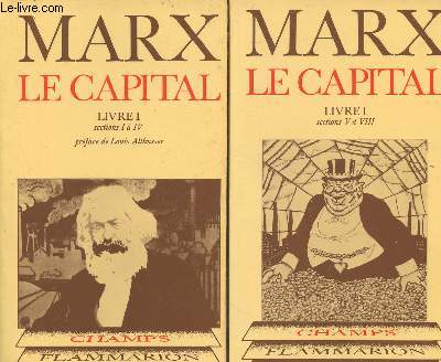 Le capital - 2 volumes - Livre I, sections I  IV - Livre I, sections V  VIII - 