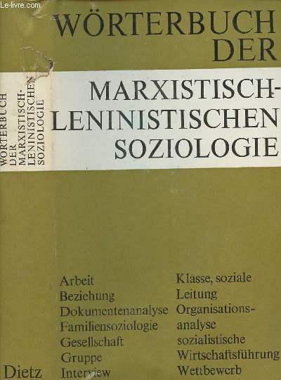 Wrterbuch der marxistisch-Leninistischen soziologie
