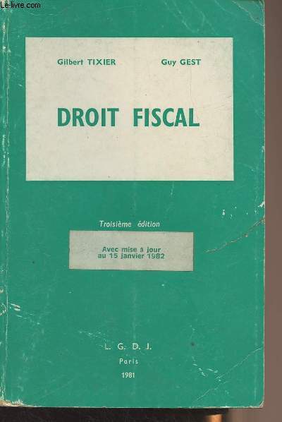 Droit fiscal - 3e dition