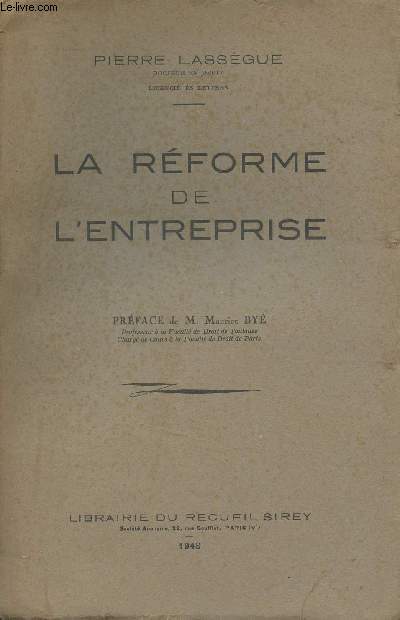 La rforme de l'entreprise