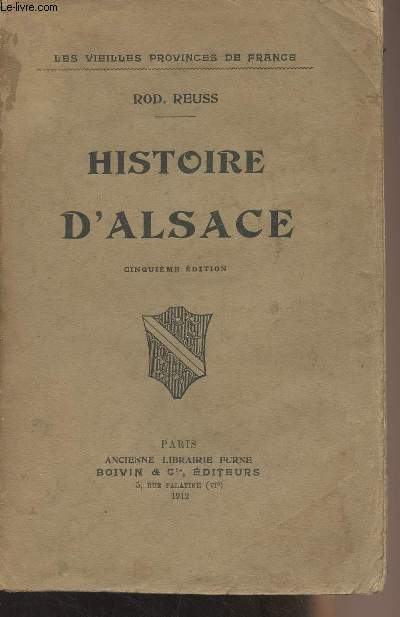 Histoire de l'Alsace - 5e dition - 